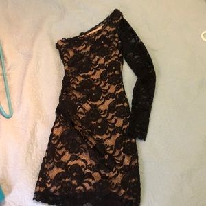 Lace Black and Tan dress